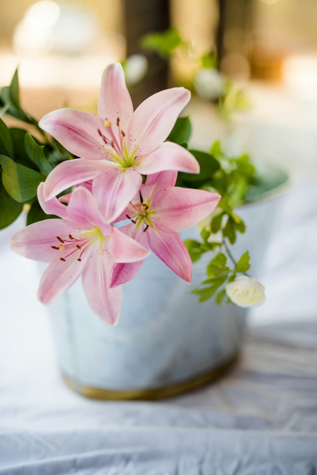 Lilies for sale at NYC Flower House, photographed in the shop.
